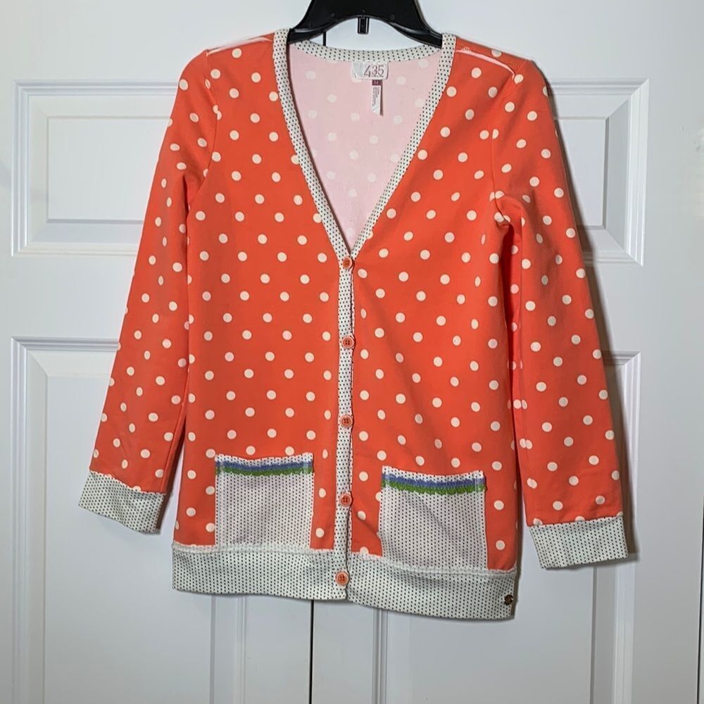435 by Matilda Jane Size 14 orange polkadot light weight jacket